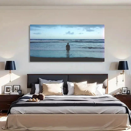 Tranquil Seaside Scene Lone Wall Art Canvas Office Home Room Framed 120x60cm - Bella Home Decor