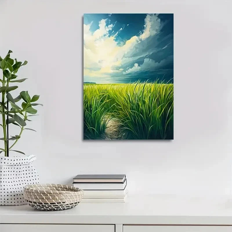 Beautiful Carnation Colorful Peony Painting 40x60cm Metal Print Ready to Hang - Bella Home Decor