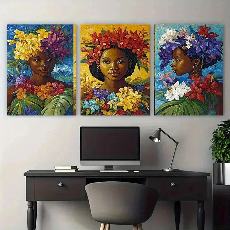 3pcs Caribbean Travel Tropical Decor Perfect Wall Art Set Canvas Framed 50x70cm - High Quality Print 100% Australian Made Wall Canvas Ready to Hang - Bella Home Decor