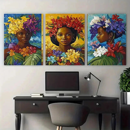 3pcs Caribbean Travel Tropical Decor Perfect Wall Art Set Canvas Framed 50x70cm - High Quality Print 100% Australian Made Wall Canvas Ready to Hang - Bella Home Decor
