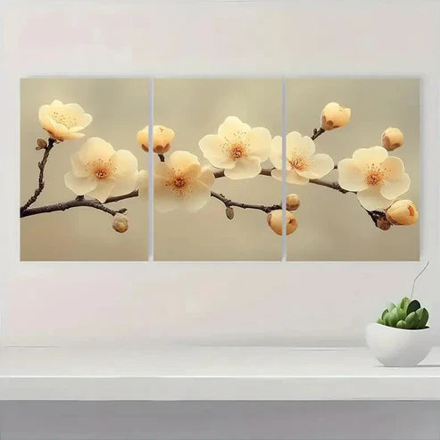3pcs Minimalist Nature Botanical Décor Wall Art Set Canvas Unframed - High Quality Print 100% Australian Made Wall Canvas