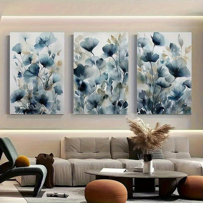 3pcs Wildflower Plant Abstract Floral Watercolor Metal Print Ready to Hang Art