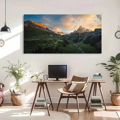 Contemporary Nature Scenery Wall Art Canvas Office Home Room Framed 120x60cm