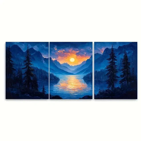 3pcs Columbia Gorge Oregon Landscape  Wall Art Set Canvas Unframed – High Quality Print, 100% Australian Made Wall Canvas - Bella Home Decor