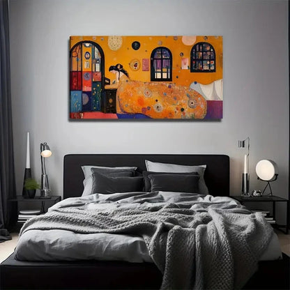 Girls' House Suitable Wall Art Canvas Office Home Room Framed 120x60cm