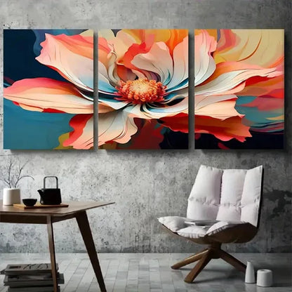 3pcs Modern Botanical Bloom Design Wall Art Set Canvas Unframed - High Quality Print 100% Australian Made Wall Canvas