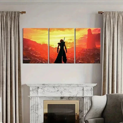 3pcs Vibrant Fantasy Game Character Wall Art Canvas Unframed - High Quality Print 100% Australian Made Wall Canvas