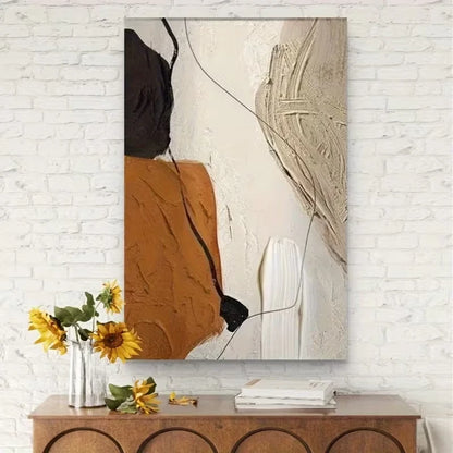 Exceptional Hand-Painted Abstract 60x90cm Metal Print Ready to Hang