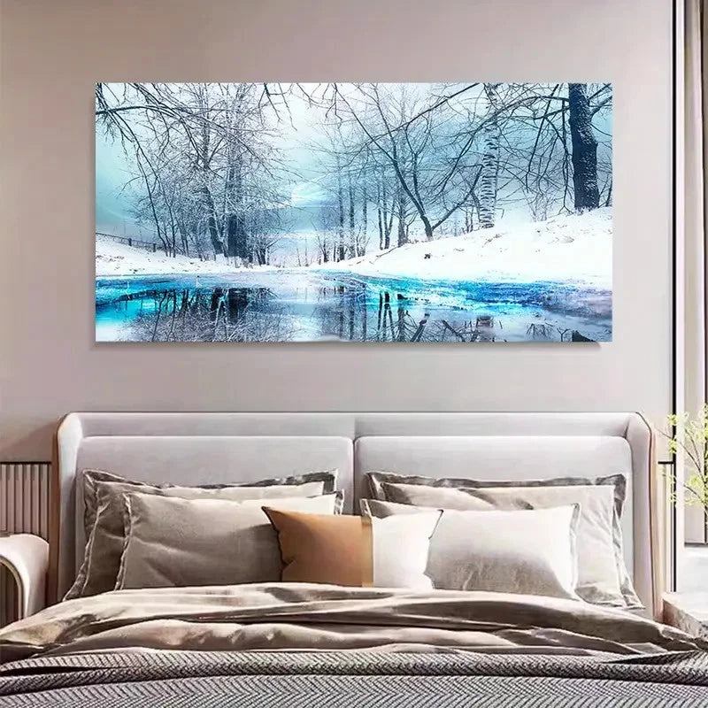 Dreamy Beautiful Scenery Forest Wall Art Canvas Office Home Room Framed 120x60cm - Bella Home Decor