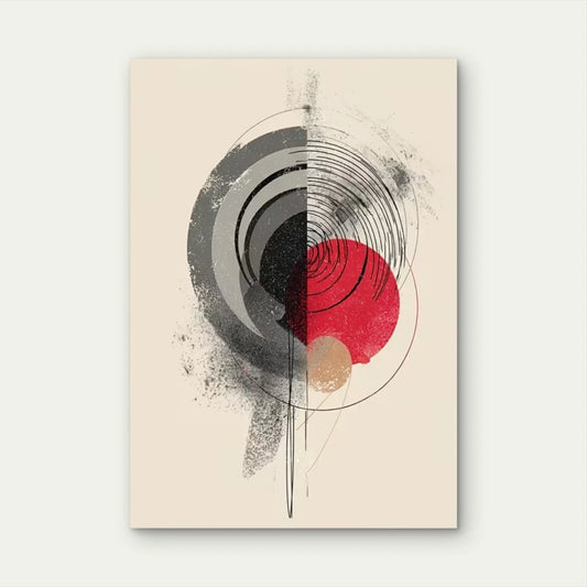Japanese Minimalist Artwork, Neutral Abstract 60x90cm Metal Print Ready to Hang
