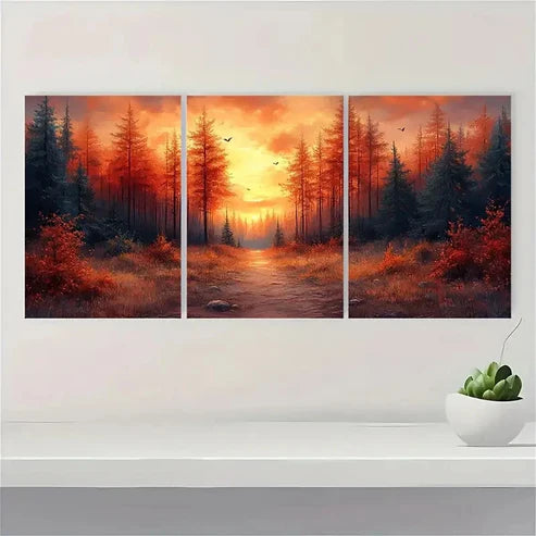 3pcs Sunest Phone Case with Frame CF  Wall Art Set Canvas Unframed - High Quality Print 100% Australian Made Wall Canvas