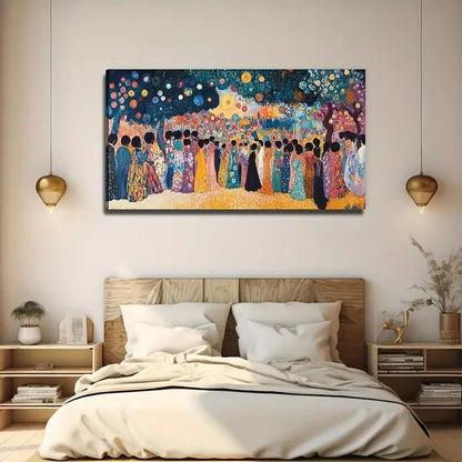 Worshippers Suitable Wall Art Canvas Office Home Room Framed 120x60cm