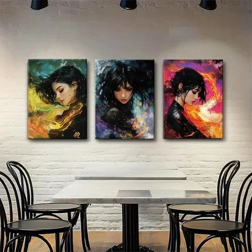 3pcs Dark Fantasy FemaleC Portrait Mystic Perfect Wall Art Canvas Unframed - High Quality Print 100% Australian Made Wall Canvas - Bella Home Decor