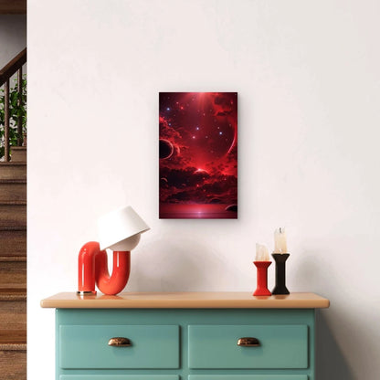 Red Planetscape  60x90cm Metal Print Ready to Hang