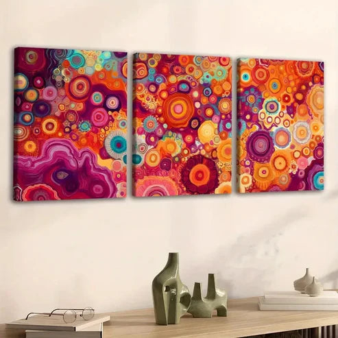 3pcs Bohemian Abstract Geometry Canvas Wall Art Canvas Unframed - High Quality Print 100% Australian Made Wall Canvas - Bella Home Decor