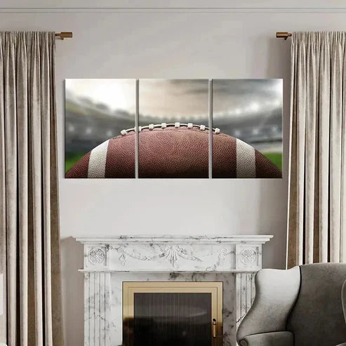 3pcs Sport Art Rugby American Football Wall Art Canvas Unframed - High Quality Print 100% Australian Made Wall Canvas