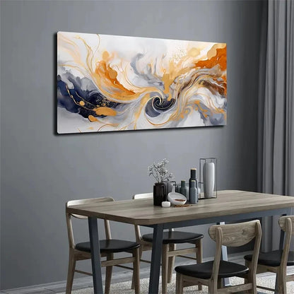 Modern Bohemian Golden Wall Art canvas office home room framed 120x60cm - Bella Home Decor