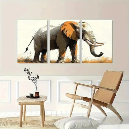 3pcs Animals Modern Preppy Dustin Way Perfect Wall Art Set Canvas Framed 50x70cm - High Quality Print 100% Australian Made Wall Canvas Ready to Hang - Bella Home Decor
