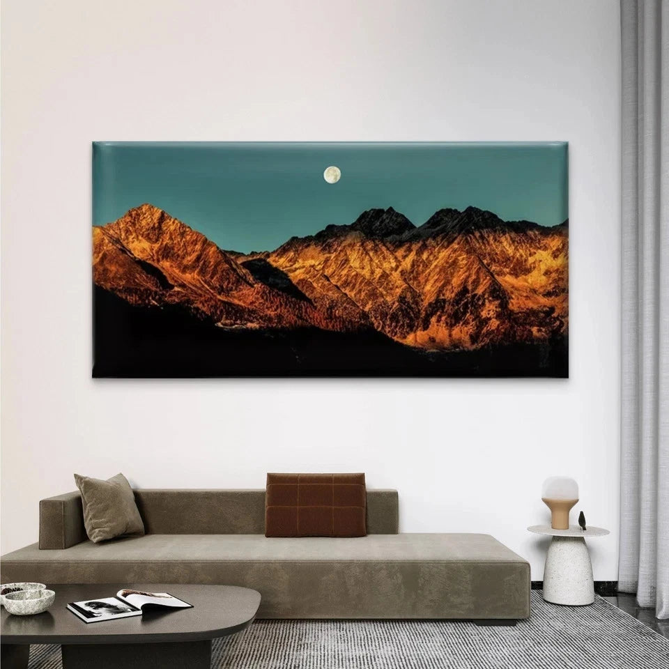 Landscape with Vibrant Mountain Wall Art Canvas Office Home Room Framed 120x60cm