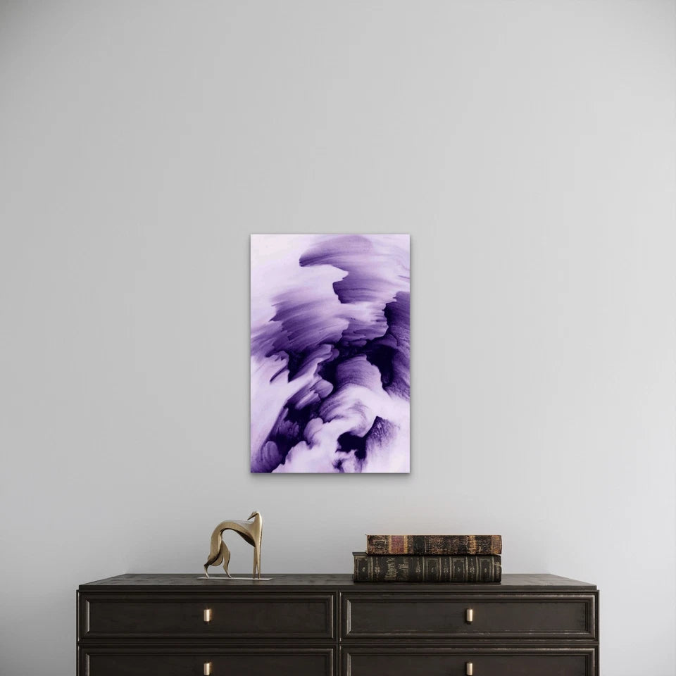 Abstract Violet Artwork Metal Print Ready to Hang