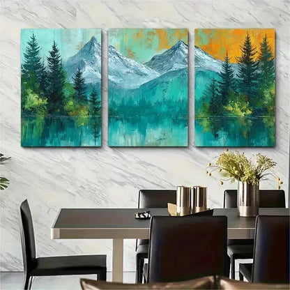 3pcs Top Sunrise Landscape Thick Texture Perfect Wall Art Set Canvas Framed 50x70cm - High Quality Print 100% Australian Made Wall Canvas Ready to Hang