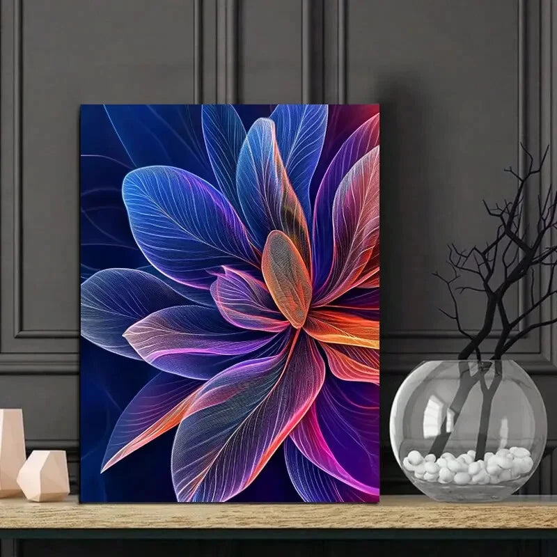 Exotic Flower, Digital Painting Close Up 40x60cm Metal Print Ready to Hang