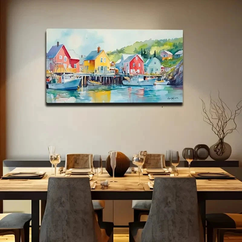 Scandinavian Style Colorful Wall Art Canvas Office Home Room Framed 120x60cm