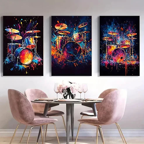 3pcs Women in Flames, Vibrant WF Wall Art Set Canvas Unframed - High Quality Print 100% Australian Made Wall Canvas
