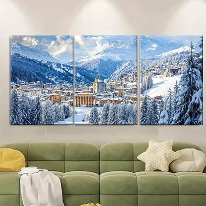 3pcs Collection Switzerland RO   Wall Art Set Canvas Framed 50x70cm - High Quality Print 100% Australian Made Wall Canvas Ready to Hang - Bella Home Decor