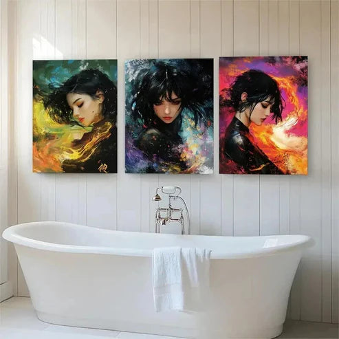 3pcs Dark Fantasy FemaleC Portrait Mystic Perfect Wall Art Canvas Unframed - High Quality Print 100% Australian Made Wall Canvas - Bella Home Decor