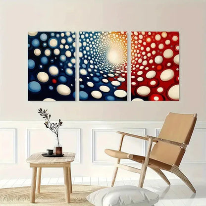 3pcs Dots By Yayoi Kazama Japanese Perfect Wall Art Canvas Unframed - High Quality Print 100% Australian Made Wall Canvas - Bella Home Decor