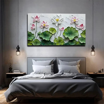 Minimalist for Lotus Flower Wall Art Canvas Office Home Room Framed 120x60cm - Bella Home Decor