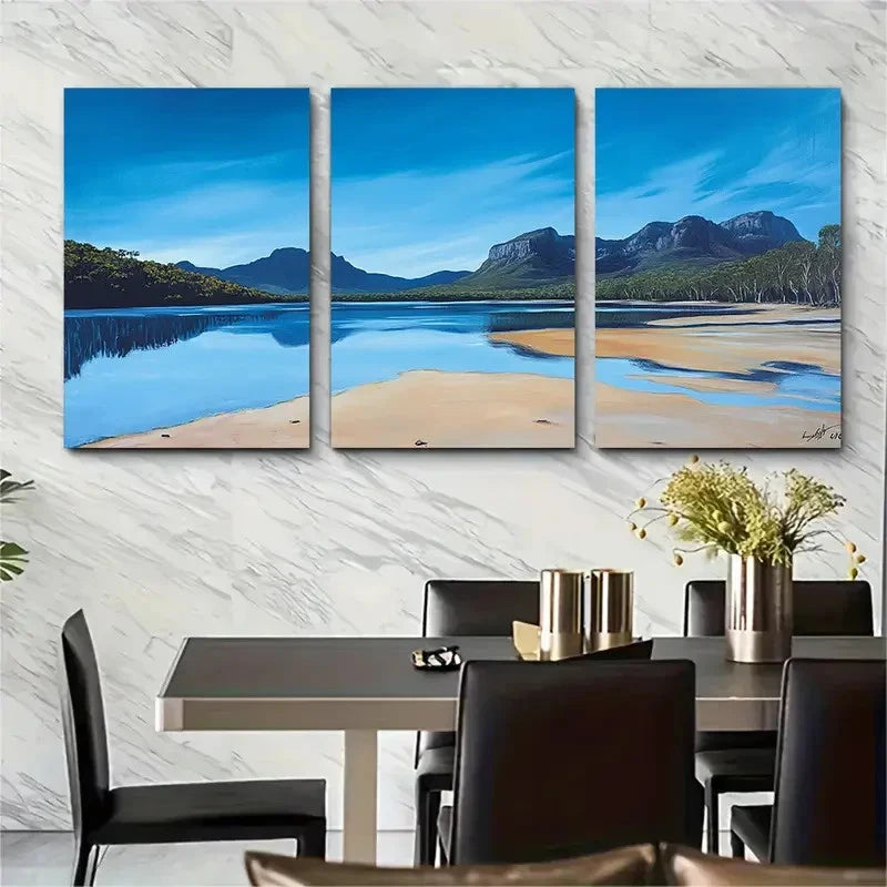 3pcs Grampians National Park Australian Nature Wall Art Set Canvas Framed 50x70cm - High Quality Print 100% Australian Made Wall Canvas Ready to Hang