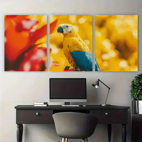 3pcs Bird & Flower Design Decor Perfect Prefect  Wall Art Set Canvas Unframed - High Quality Print 100% Australian Made Wall Canvas - Bella Home Decor