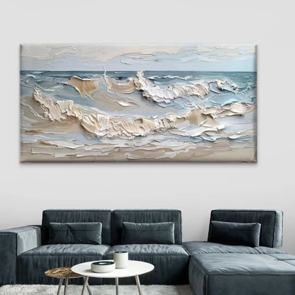 Ocean Waves Seascape Wall Art Canvas Office Home Room Framed 120x60cm