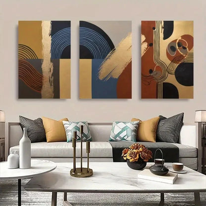 3pcs  Abstract Designs Tree Painting  Wall Art Set Canvas Framed 50x70cm - High Quality Print 100% Australian Made Wall Canvas Ready to Hang - Bella Home Decor