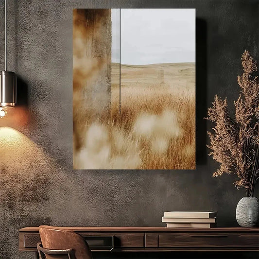 Beautiful Modern Minimalist Landscape Painting 40x60cm Metal Print Ready to Hang