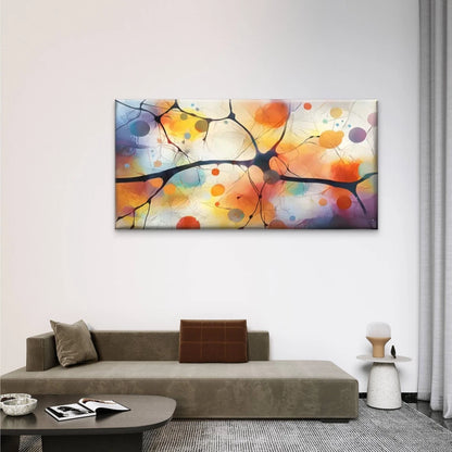 Abstract Lines Colorful Perfect Wall Art Canvas Office Home Room Framed 120x60cm