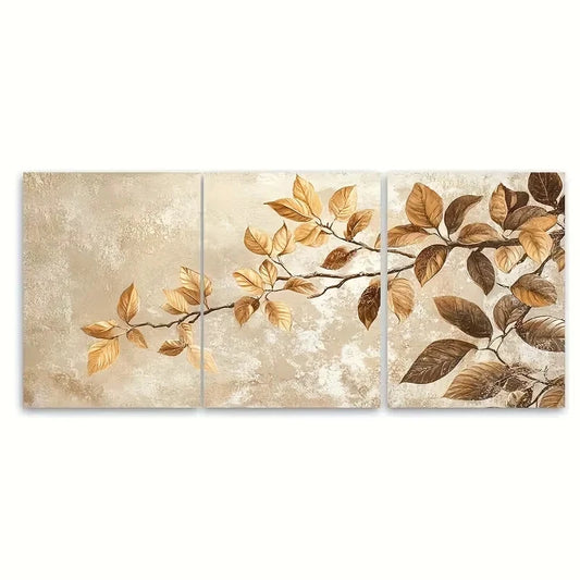 3pcs Botanical Rustic Galldry Wall Art Set Canvas Framed 60x90cm - High Quality Print 100% Australian Made Wall Canvas Ready to Hang
