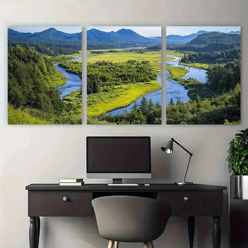 3pcs Pacific Northwest Oregon Landscape Perfect Wall Art Set Canvas Framed 50x70cm - High Quality Print 100% Australian Made Wall Canvas Ready to Hang
