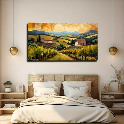 Surreal Country Quiet House Wall Art Canvas Office Home Room Framed 120x60cm