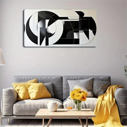 Square Other Geometric Shape Wall Art Canvas Office Home Room Framed 120x60cm - Bella Home Decor