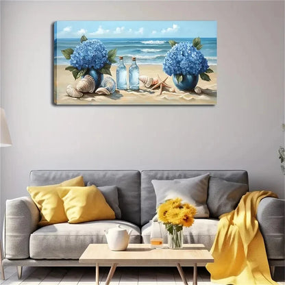 Two Transparent Glass Bottles Wall Art Canvas Office Home Room Framed 120x60cm - Bella Home Decor