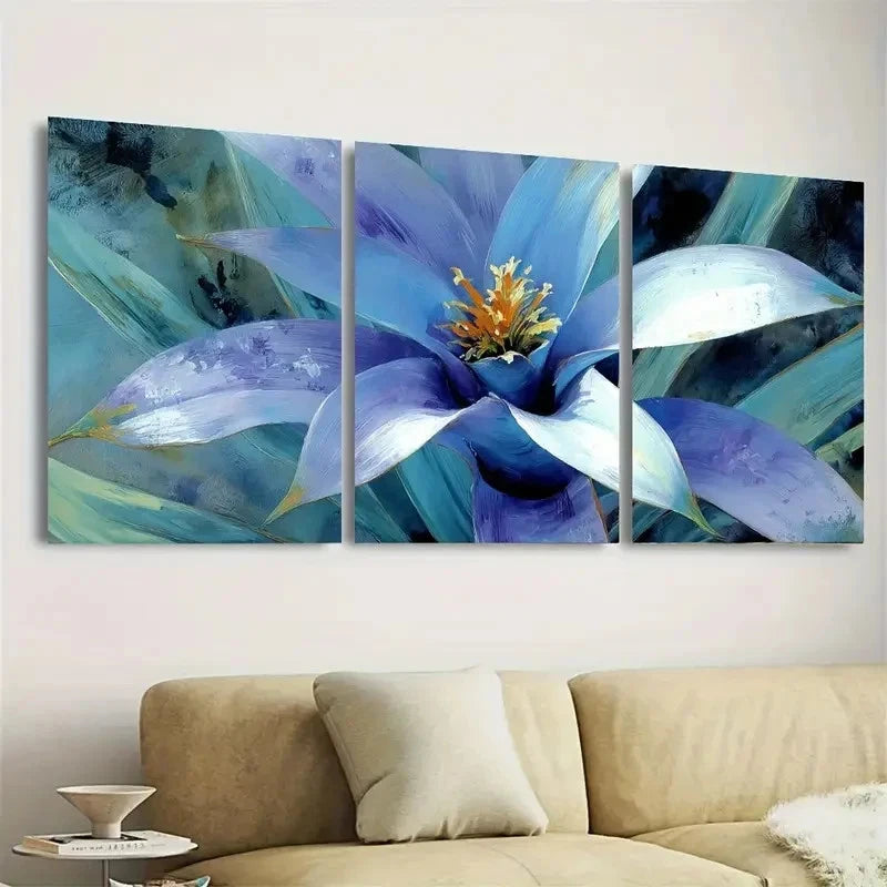 3pcs Tropical Flower Wall Art Set Canvas Framed 60x90cm - High Quality Print 100% Australian Made Wall Canvas Ready to Hang