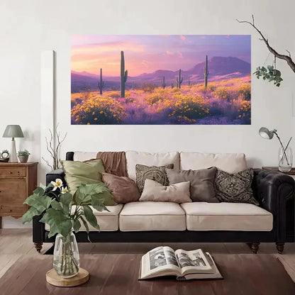 Modern Vintage Southwest Wall Art Canvas Office Home Room Framed 120x60cm