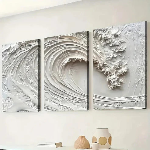 3pcs Modern Wind Abstract Ocean Wall Art Set Canvas Unframed - High Quality Print 100% Australian Made Wall Canvas