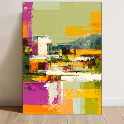 Abstract Modern Painting Metal Print Ready to Hang