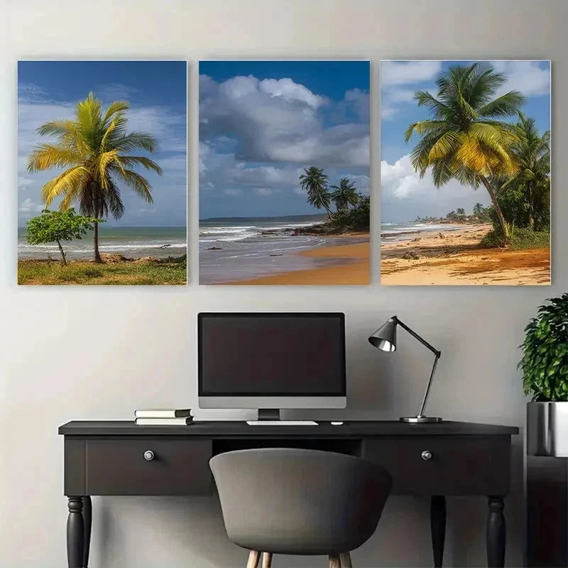 3pcs Sierra Leone Posters African Travel Perfect Wall Art Set Canvas Framed 50x70cm - High Quality Print 100% Australian Made Wall Canvas Ready to Hang