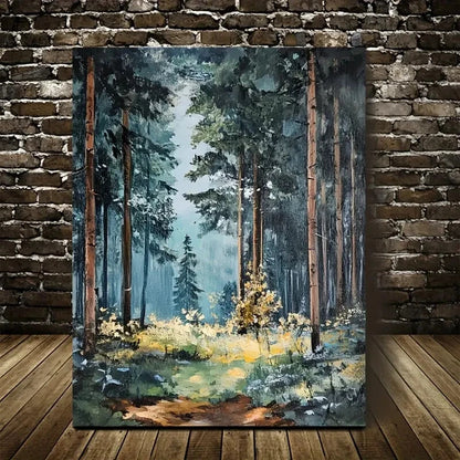 Beautiful Flourishing Pine Forest Suitable 40x60cm Metal Print Ready to Hang