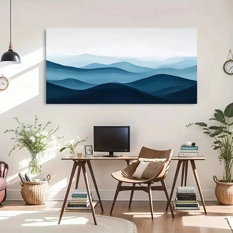 Floral Abstract Modern Deco Wall Art Canvas Office Home Room Framed 120x60cm - Bella Home Decor